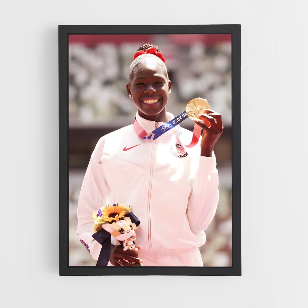 Poster La Médaille et le Doudou – affiche Athlétisme (vue 2)